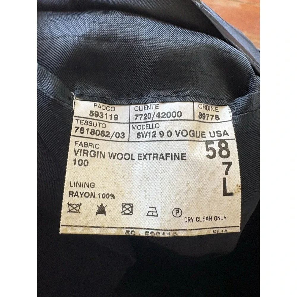 Corneliani Men's Blue Wool/Rayon Blazer Jacket Size‎ 58 7L Made In Italy